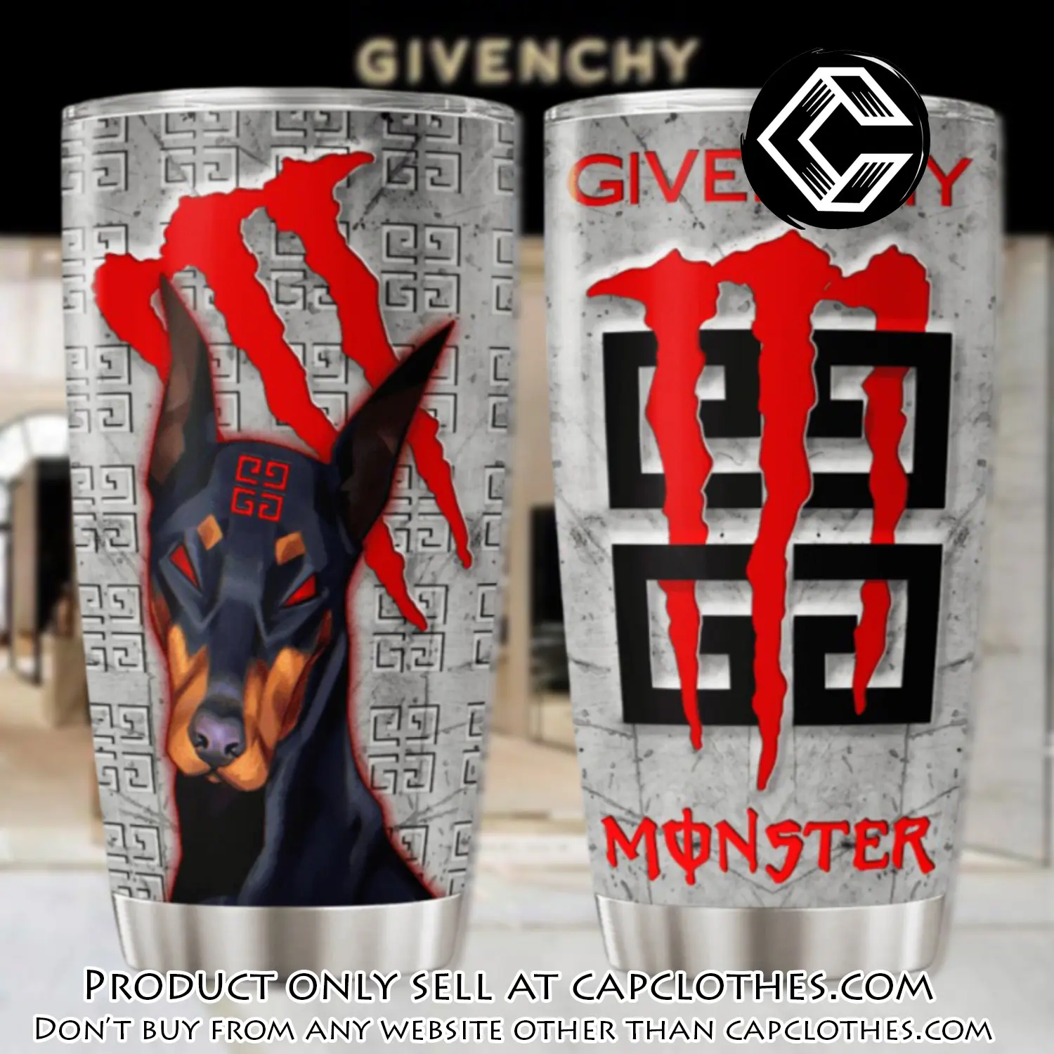 Givenchy monster stainless steel tumbler 20oz30oz cc5828340